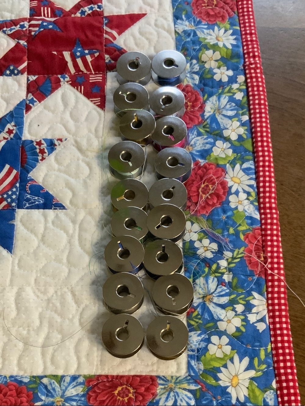 Metal Sewing Machine Bobbins - Set of 18